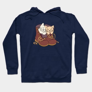 Two cats in boots Hoodie